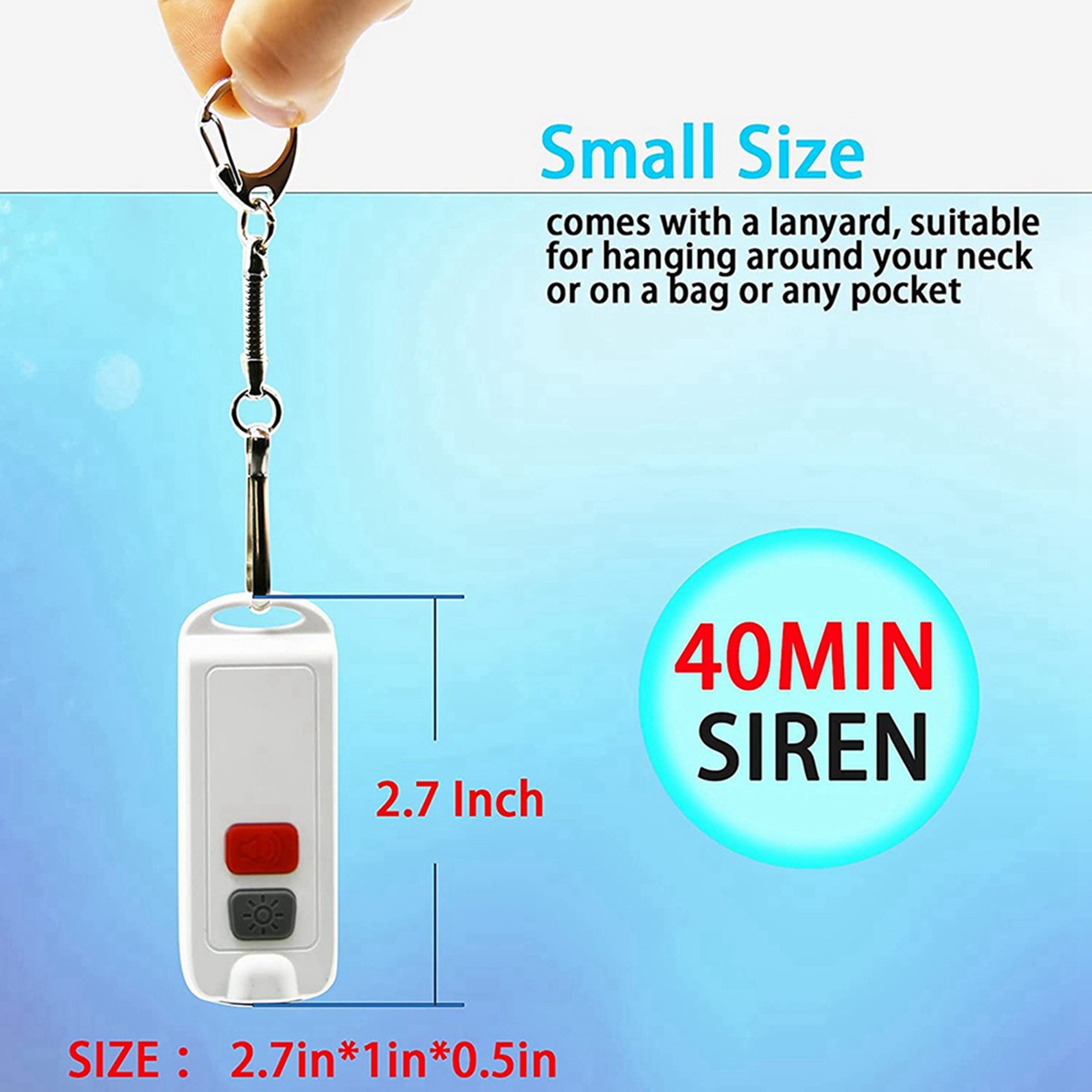 Personal Alarm Keychain - Alarma personal FULL-2X, alarma de seguridad