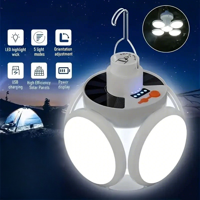 Power Outage Light - Luz de carga Solar con ganchos